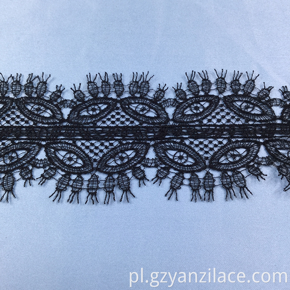 Black Thin Eyelash Lace Ribbon Trim